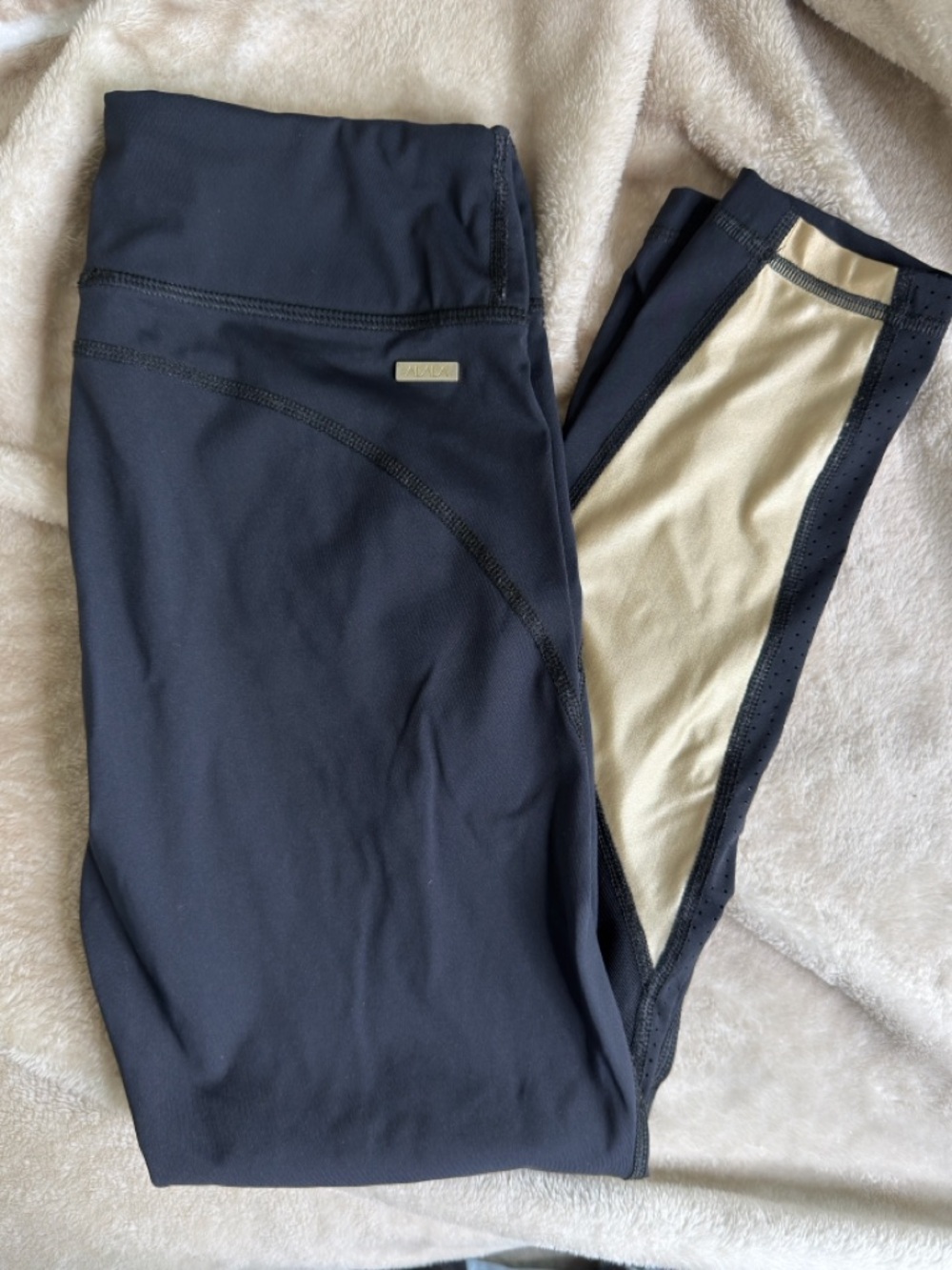 Alala Black and Gold Leggings Size Small